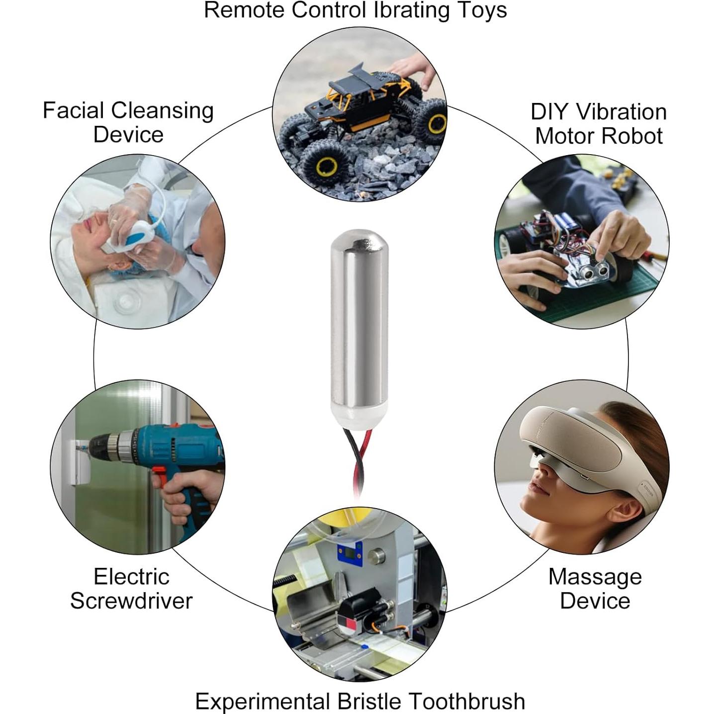 10 Motores de Vibración Sin Núcleo DC MELIFE 7x25mm Impermeables