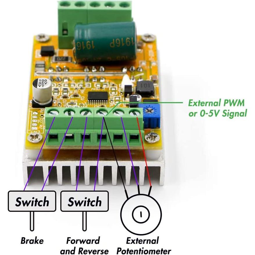 Controlador de Velocidad PWM HiLetgo 380W 6.5-50V Sin Escobillas