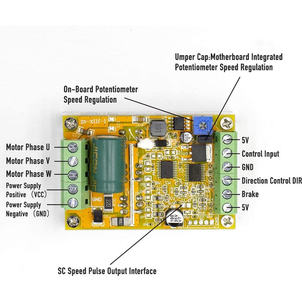 Controlador de Velocidad PWM HiLetgo 380W 6.5-50V Sin Escobillas
