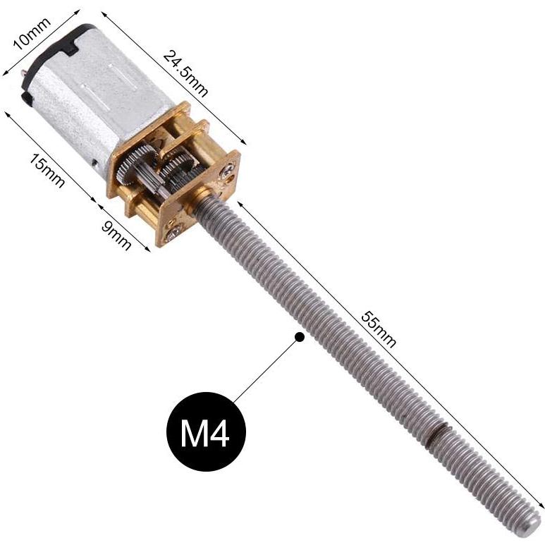 Motor Eléctrico Reversible DC 12V Hilitand N20 400RPM Eje 16mm