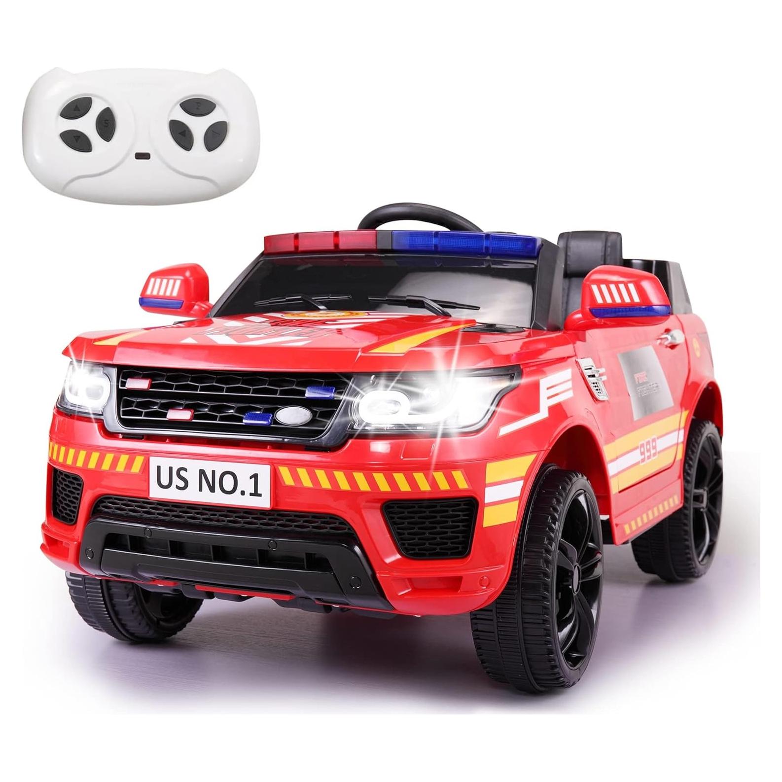 Camión de Bomberos TOBBI 12V Control Remoto Rojo