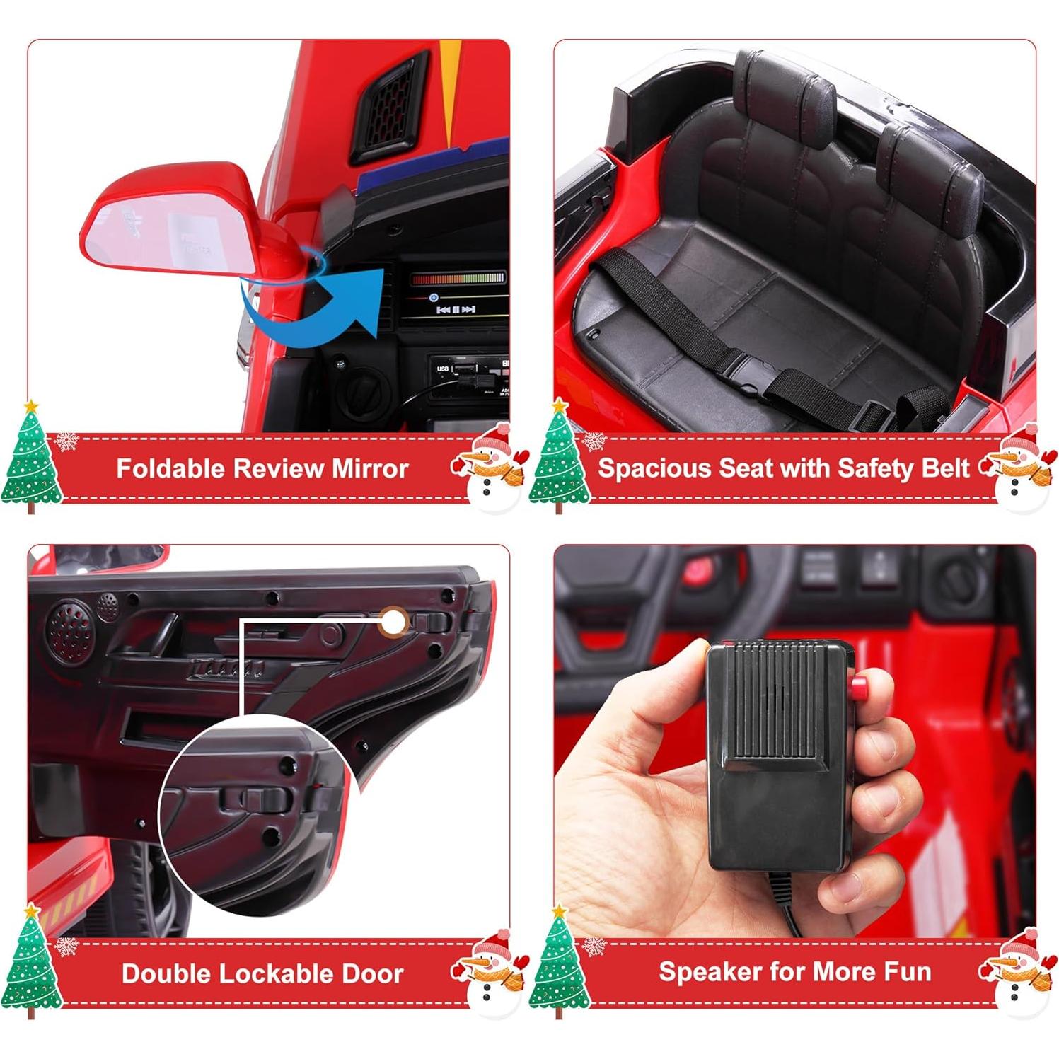 Camión de Bomberos TOBBI 12V Control Remoto Rojo