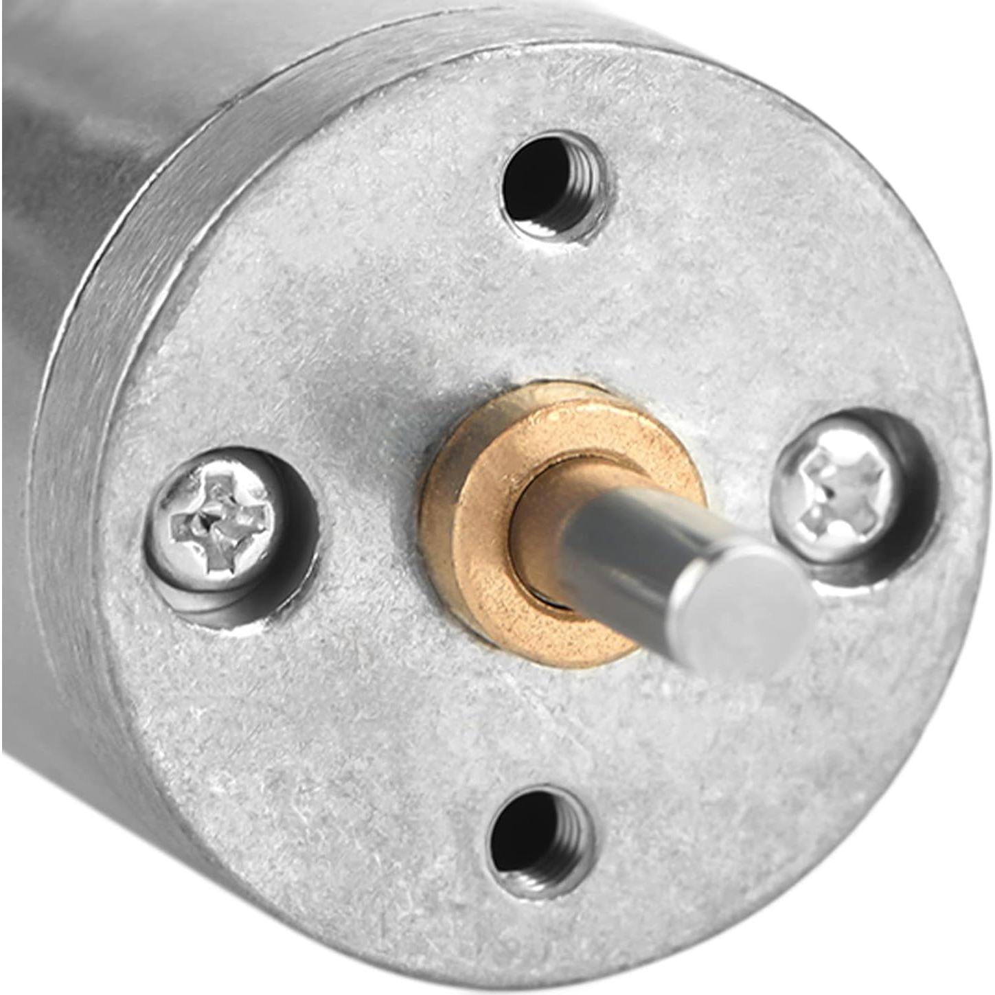 Motor de Engranaje Metálico Fafeicy 25mm 12V 300RPM para Cerraduras