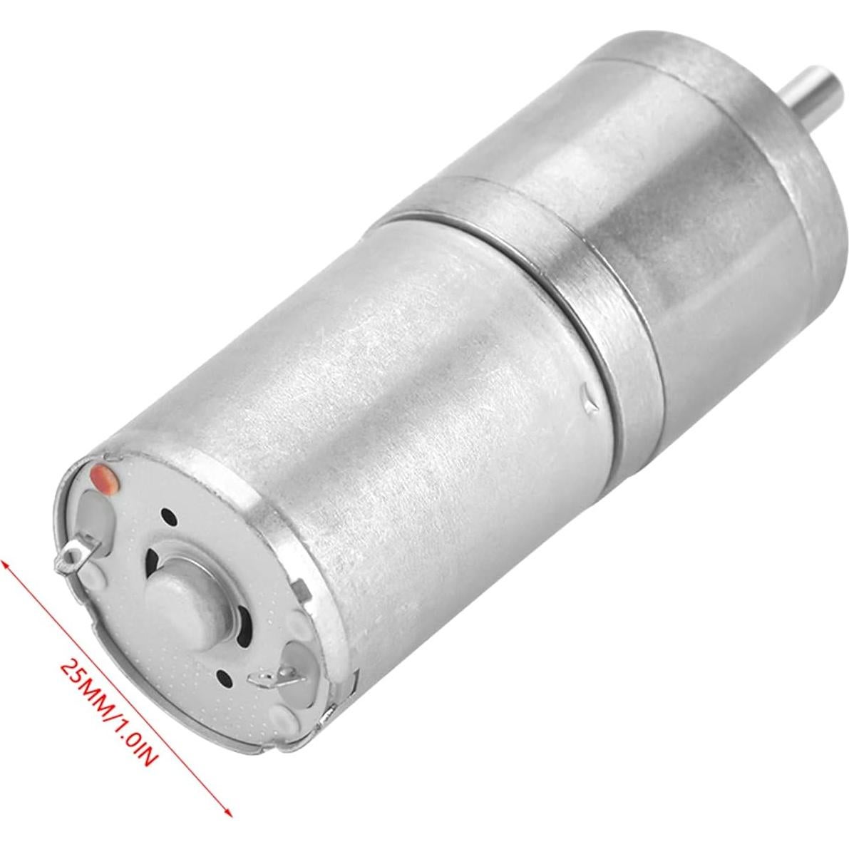 Motor de Engranaje Metálico Fafeicy 25mm 12V 300RPM para Cerraduras