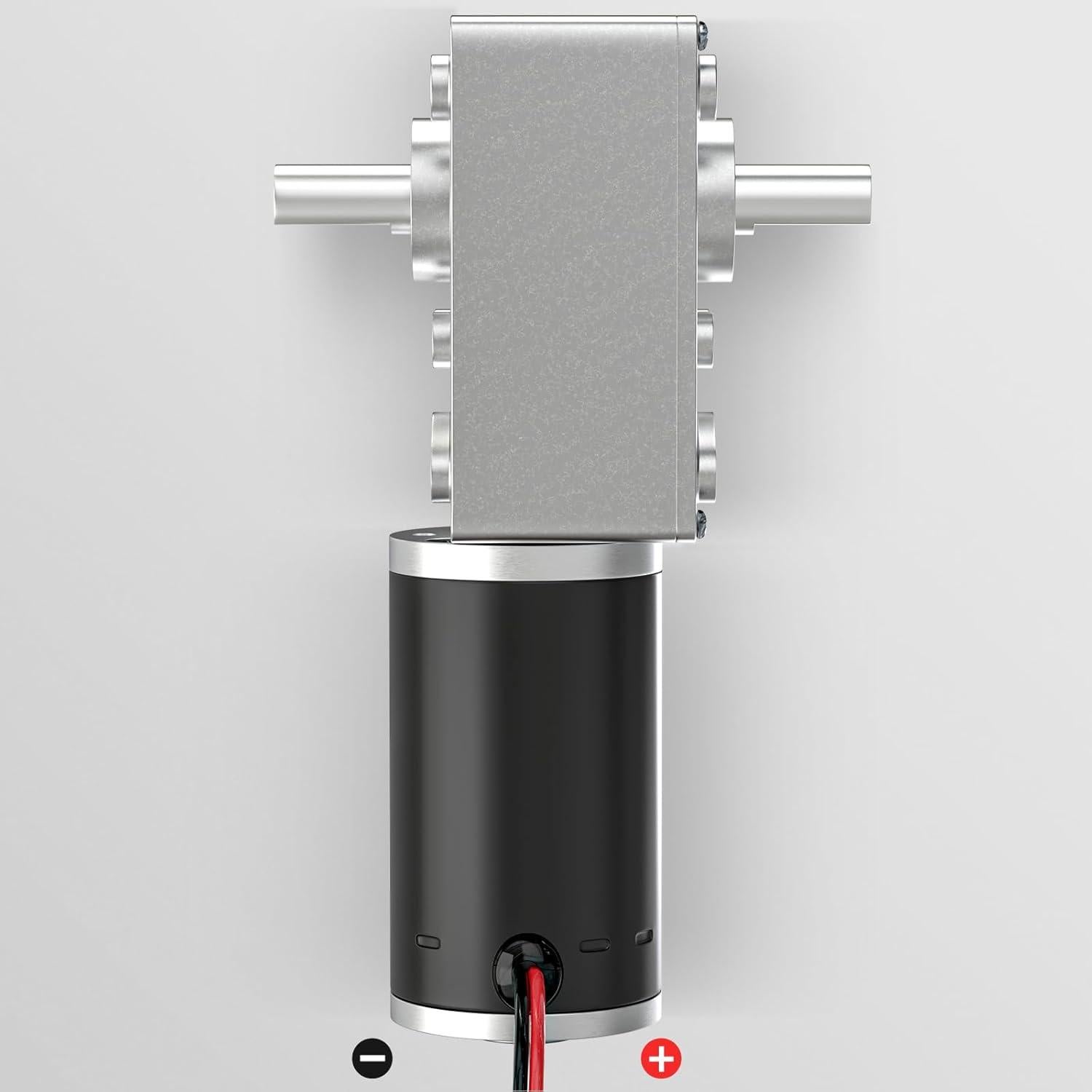 Motor de Engranaje Reversible 12V 60RPM QCDENG - Aluminio