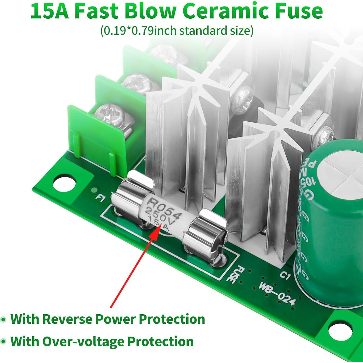 Controlador de Velocidad de Motor DC PWM YELUFT 6-90V 15A