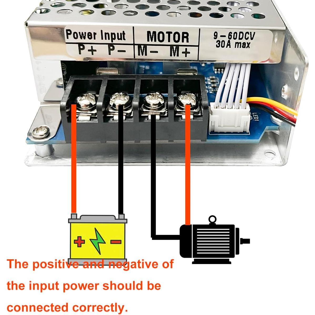 Controlador de Velocidad Motor DC PWM 30A XNENPOW 7-60V
