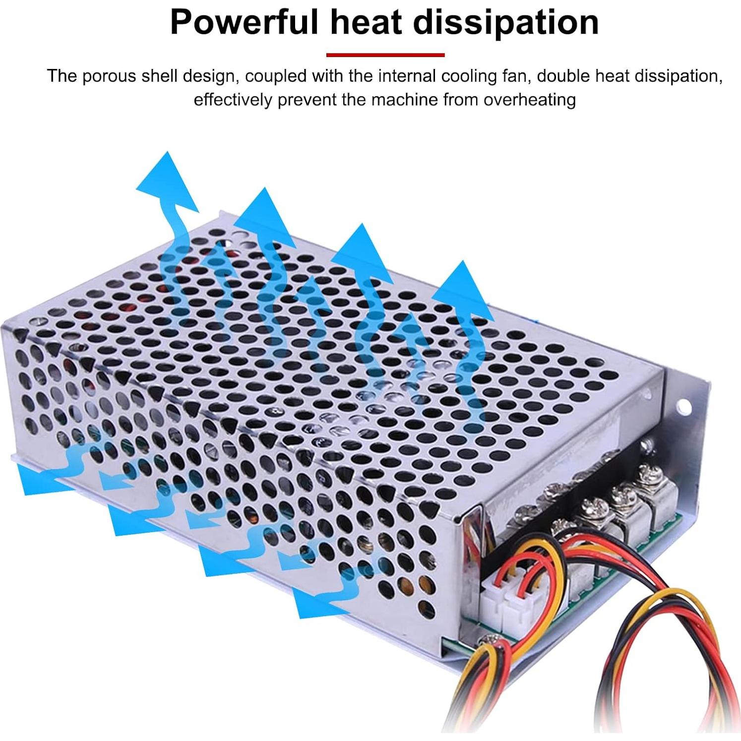 Controlador de Velocidad Motor DC PWM EVTSCAN 10-50V 100A 5000W