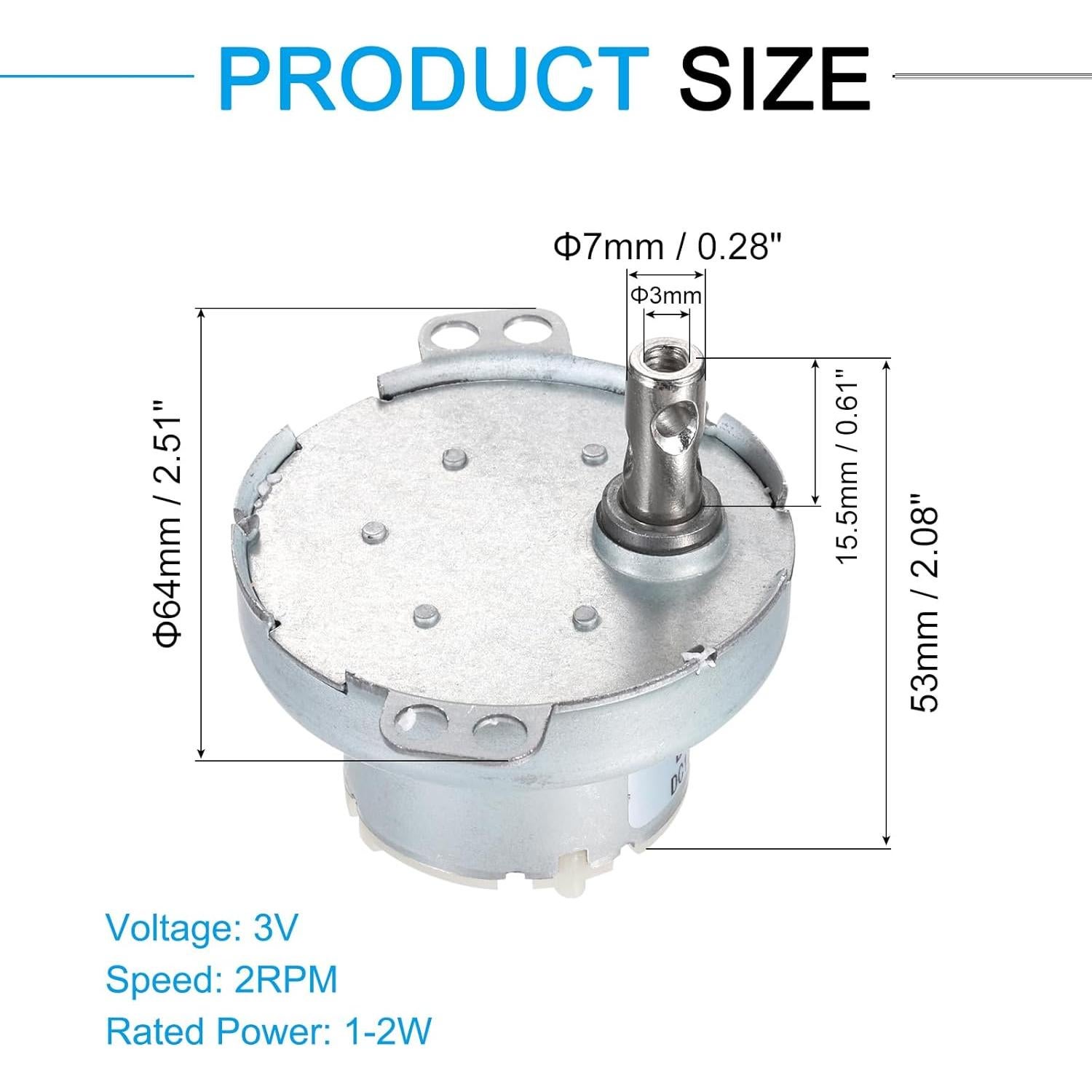 Motor Eléctrico de Baja Velocidad MECCANIXITY JS-50T 3V 2RPM