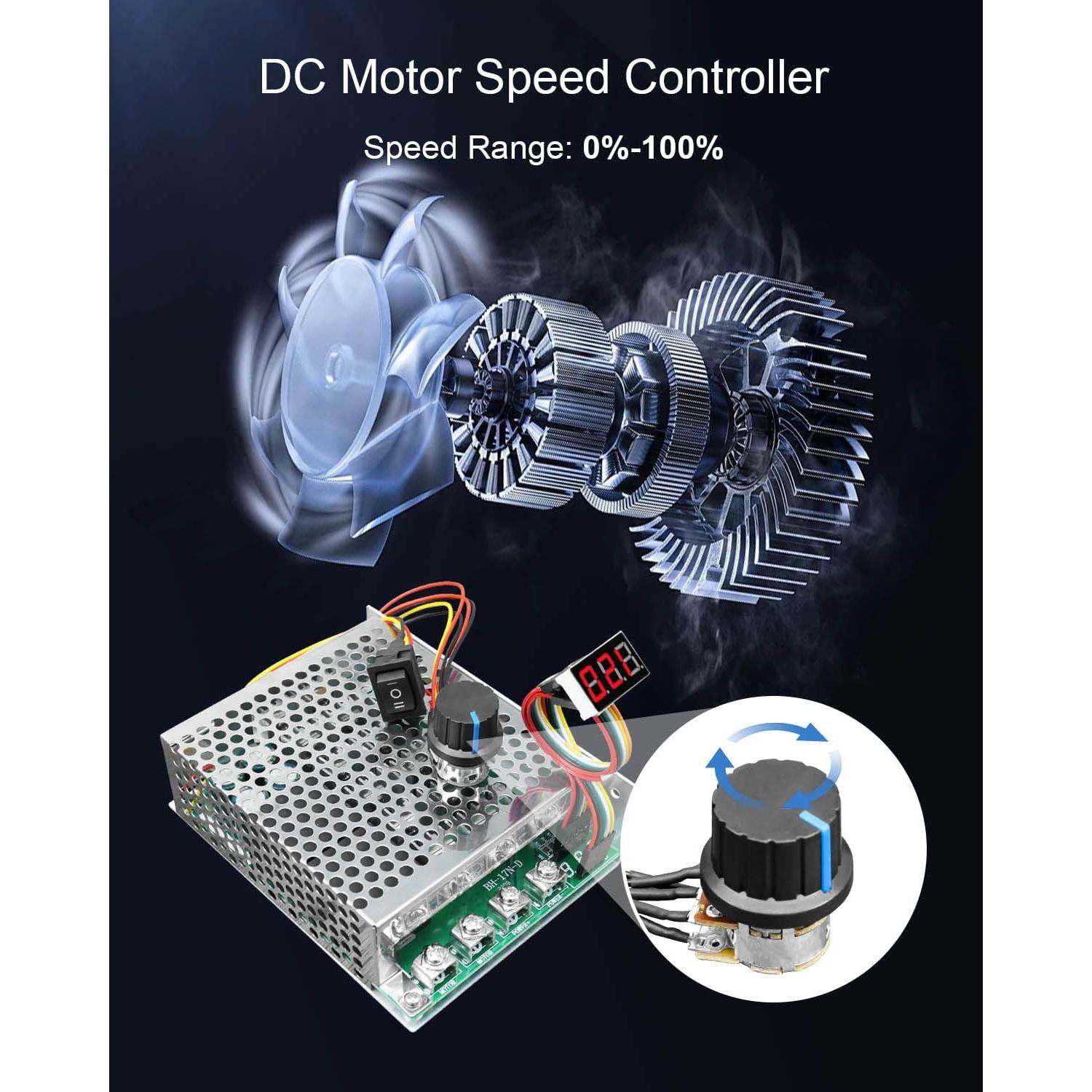 Controlador de Velocidad Motor DC Rainyuparts 3500W 10-55V