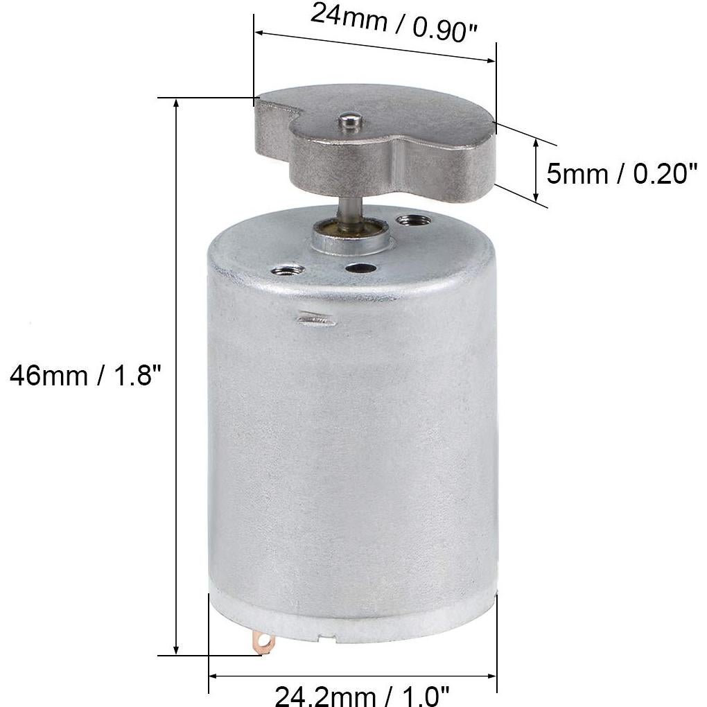 Motor de Vibración uxcell DC 6V 3000RPM 46x24.2mm para Masajeador