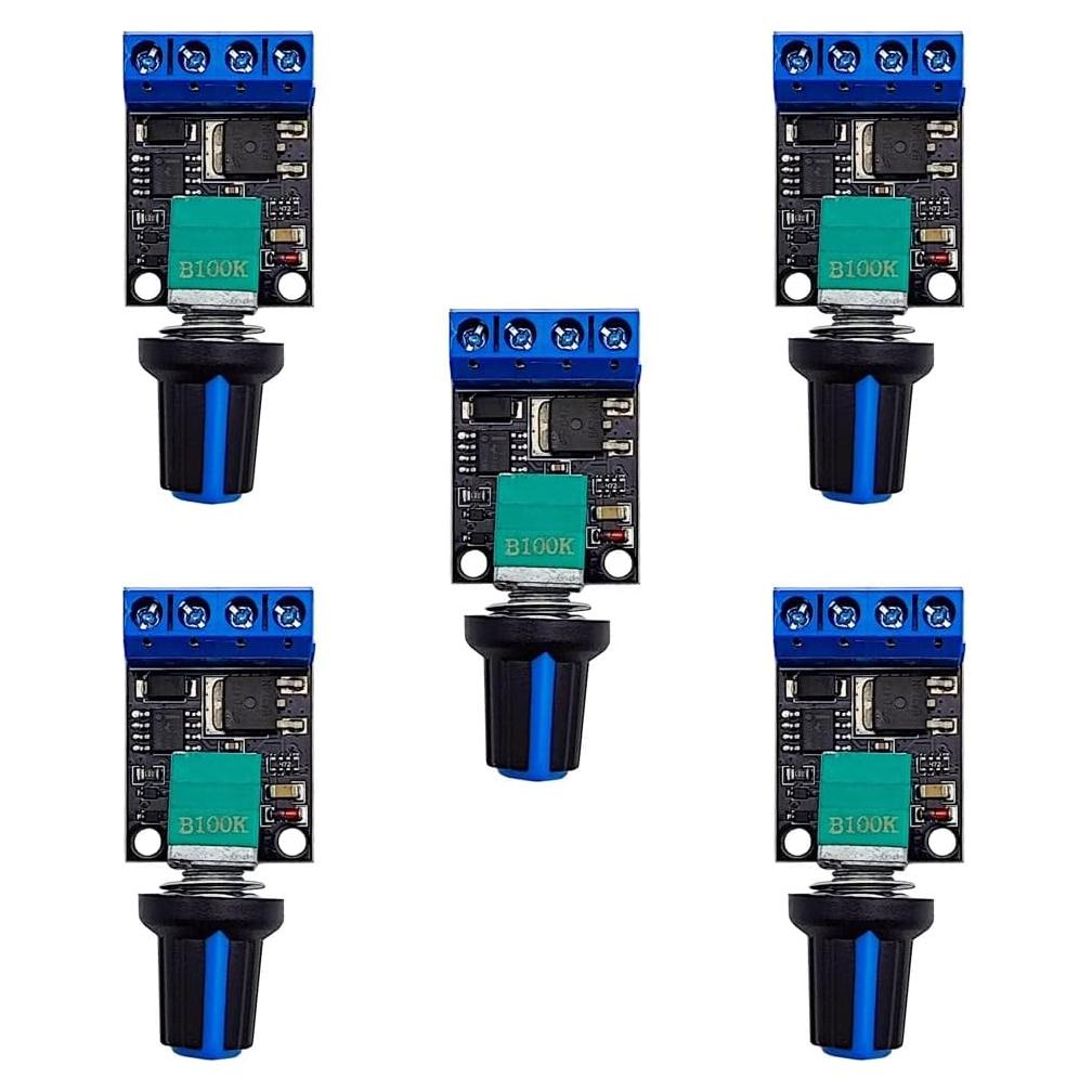 Módulo Controlador de Velocidad PWM Haldzemo 5V-16V 10A Paquete de 5
