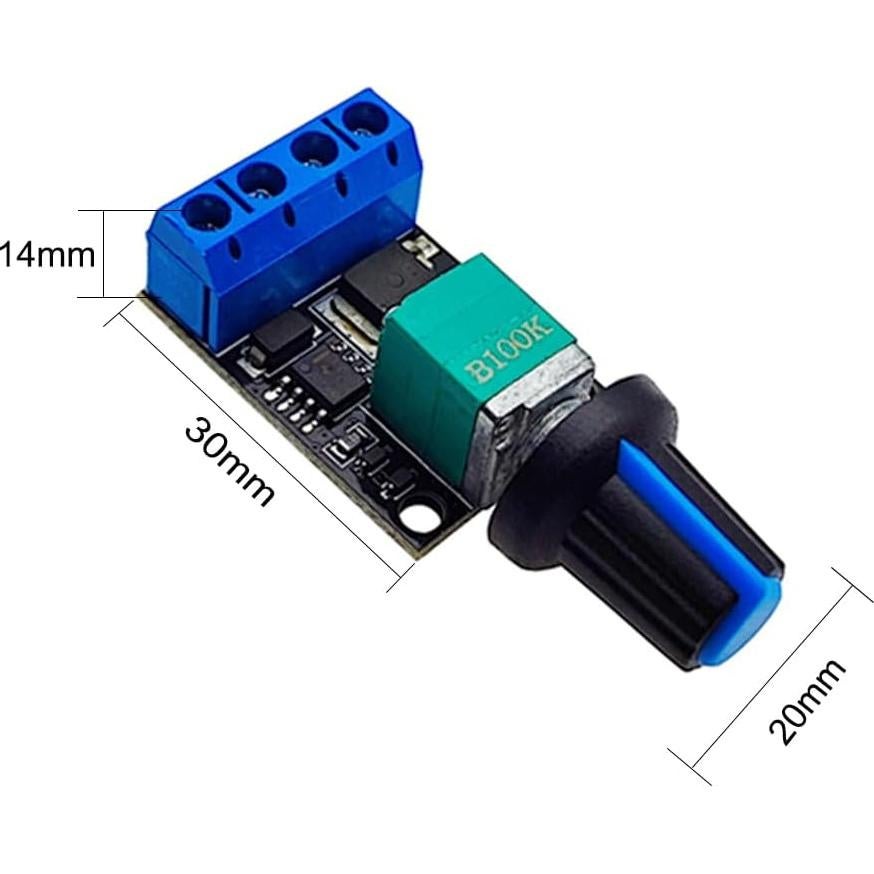 Módulo Controlador de Velocidad PWM Haldzemo 5V-16V 10A Paquete de 5