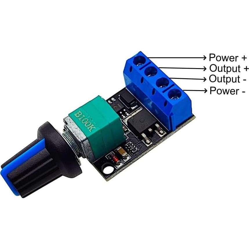 Módulo Controlador de Velocidad PWM Haldzemo 5V-16V 10A Paquete de 5