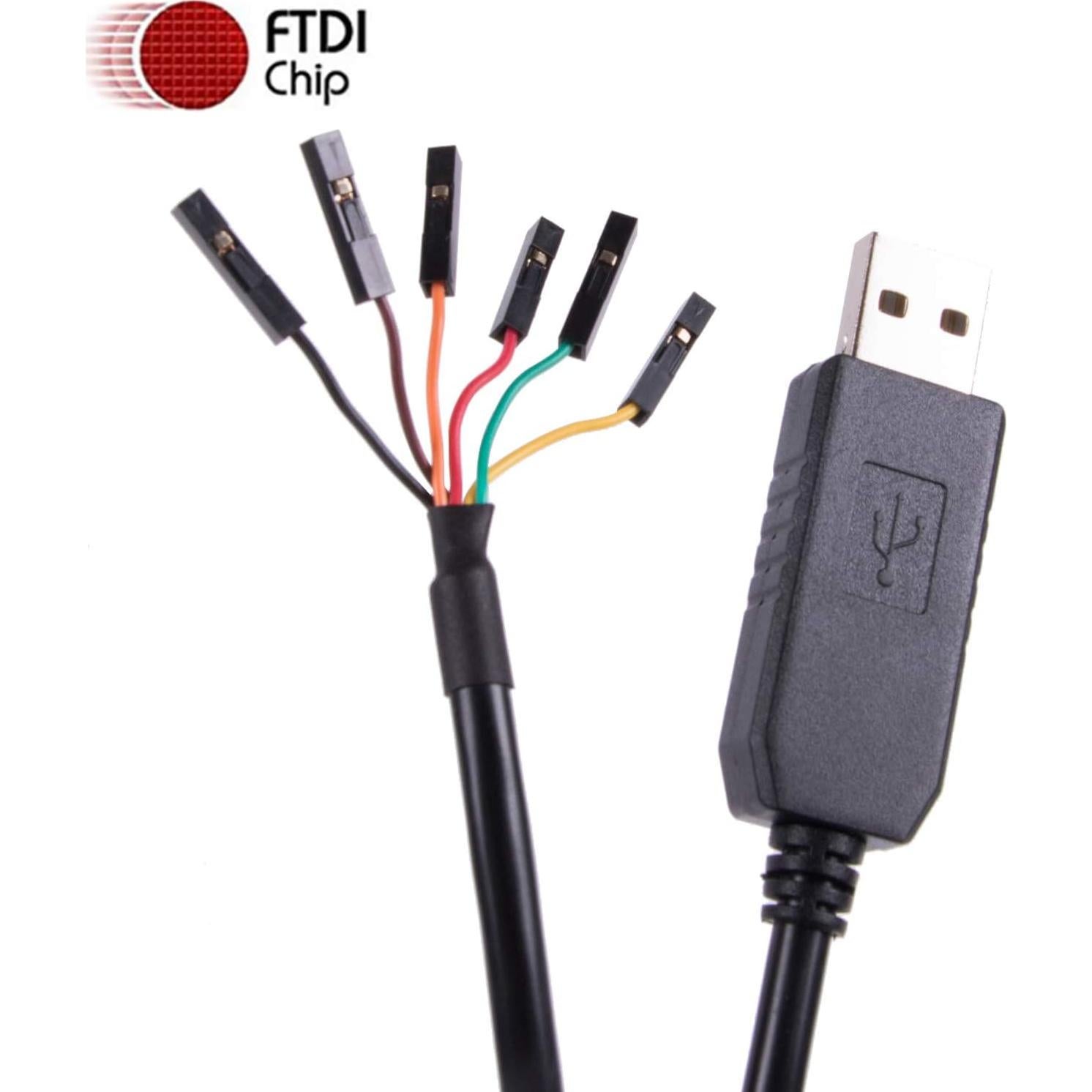 Adaptador USB a TTL UART 3.3V Suamdoen 1.8m 6 Pines