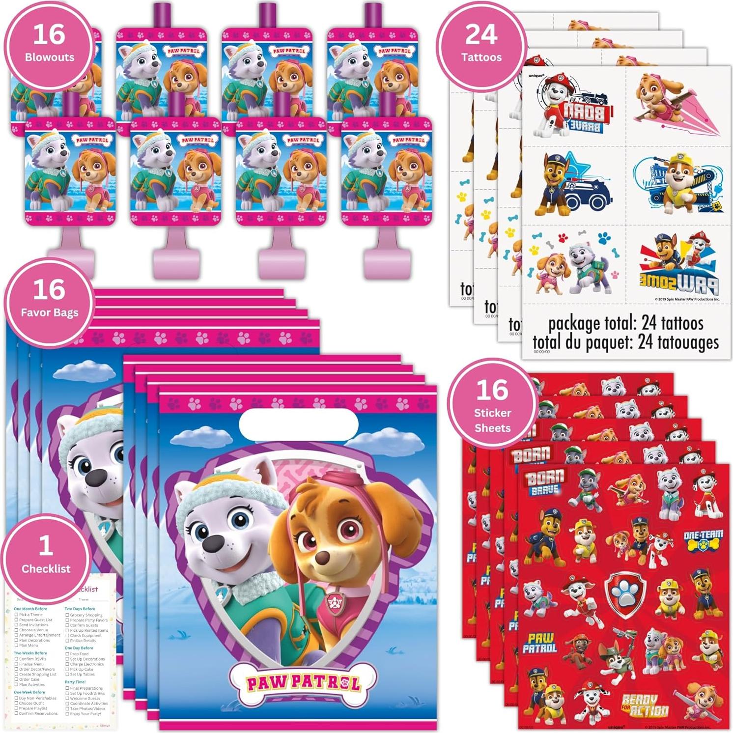 Favoritos de Fiesta Patrulla Canina Skye - 16 Invitados