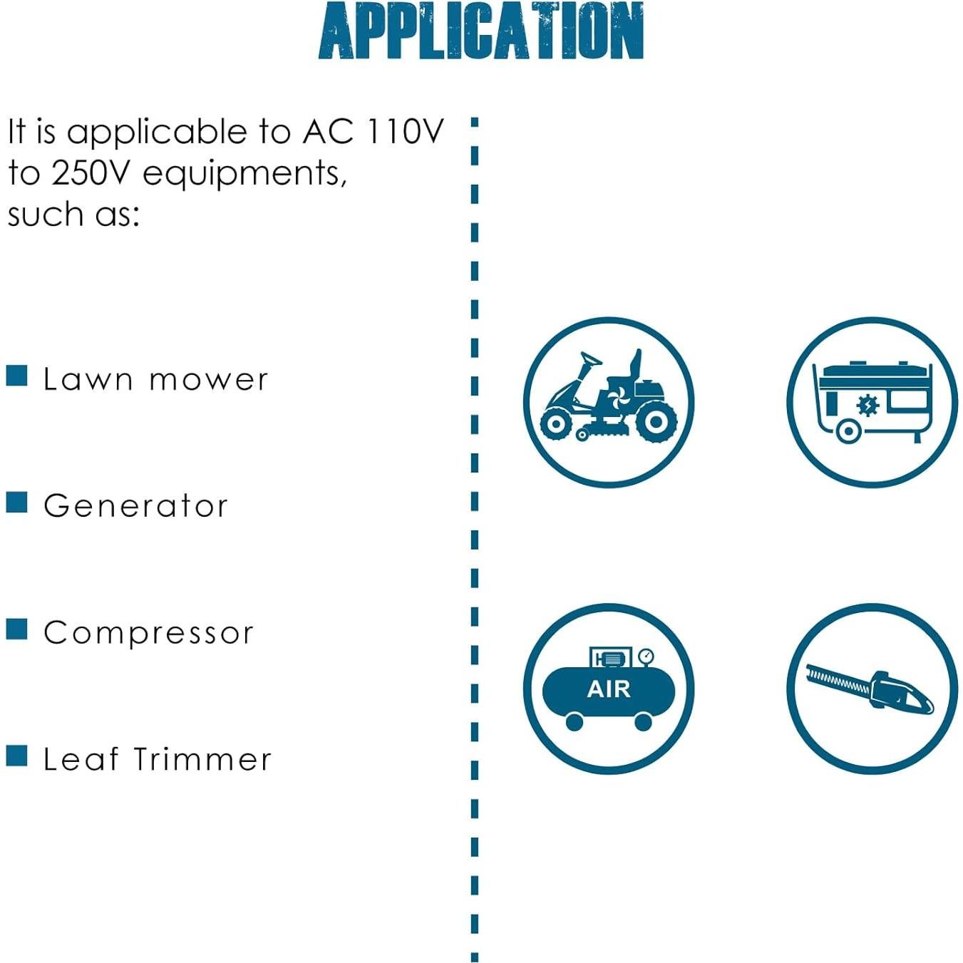 Contador Mecánico de Horas Runleader AC 110V-250V para Cortacésped