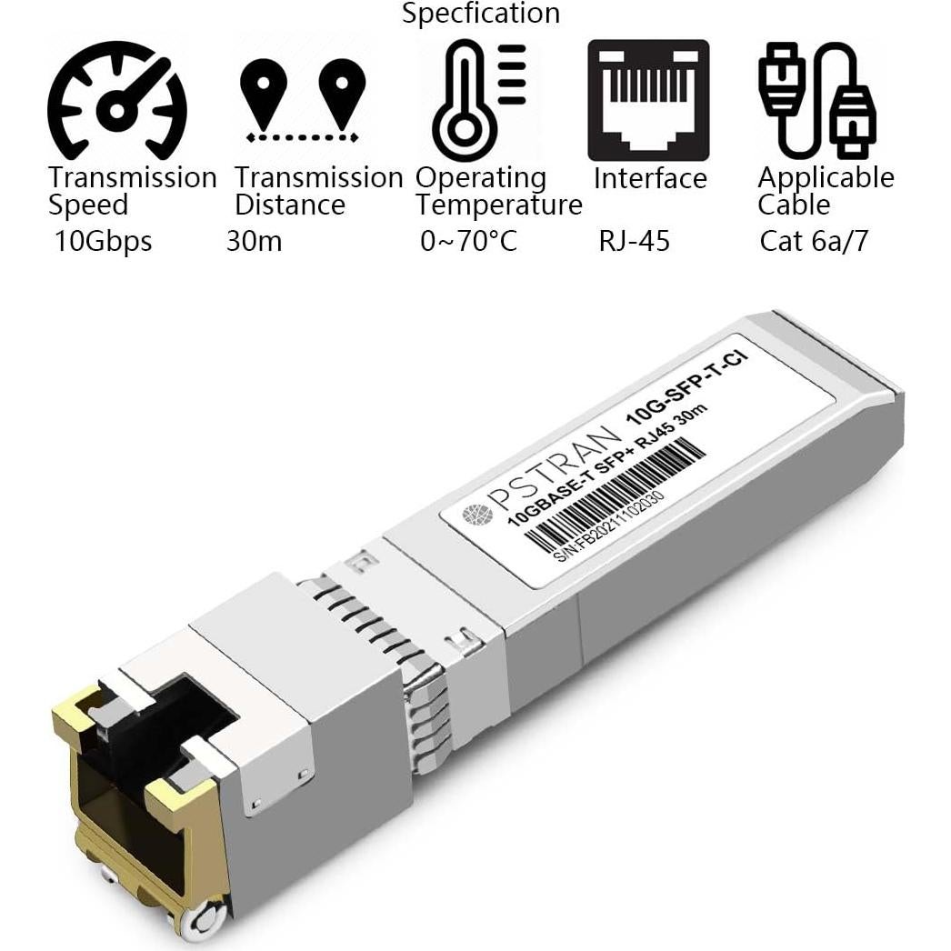 Módulo Transceptor SFP+ RJ45 10GBASE-T 30m Cat6a/7 OPSTRAN