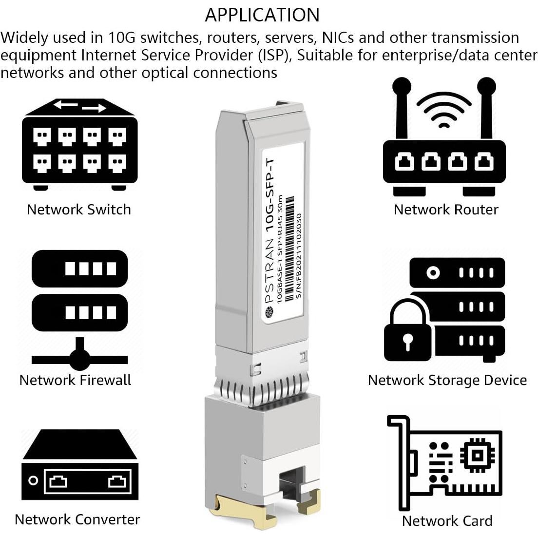 Módulo Transceptor SFP+ RJ45 10GBASE-T 30m Cat6a/7 OPSTRAN