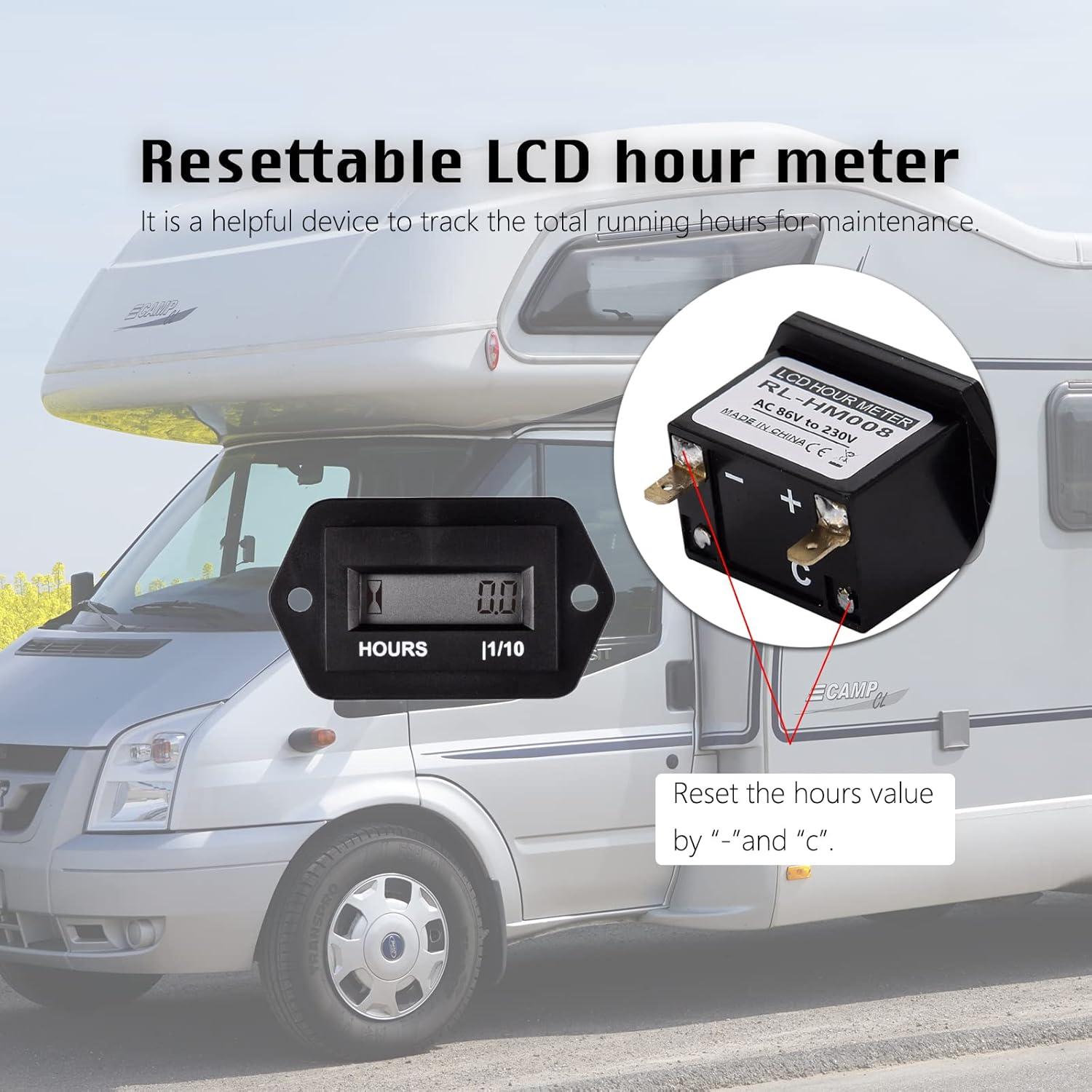 Medidor de Horas Digital HonorMeet Diamond-AC 86V a 230V