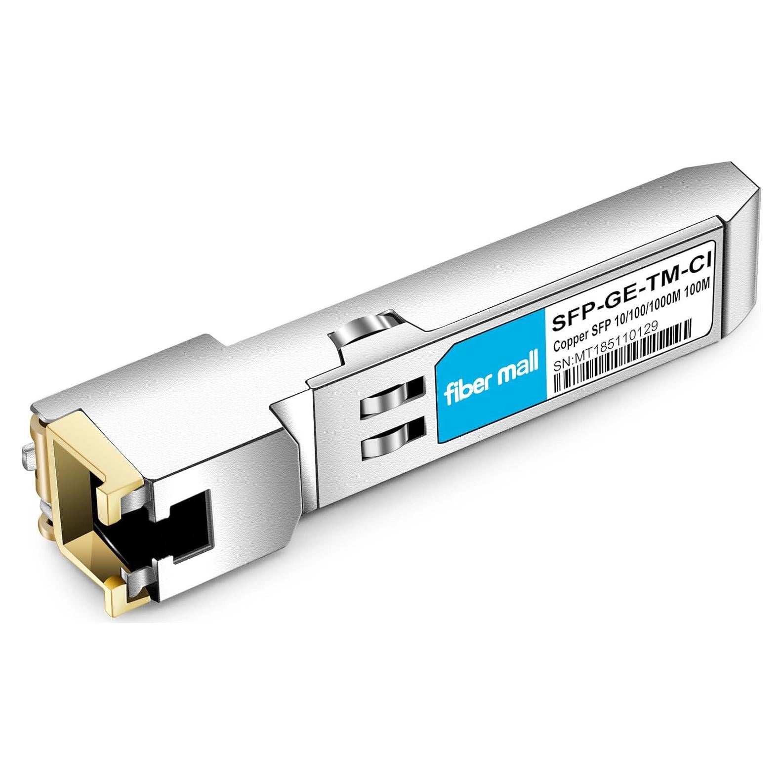 Transceptor SFP-T Fiber Mall 10/100/1000Base-T RJ45 100m