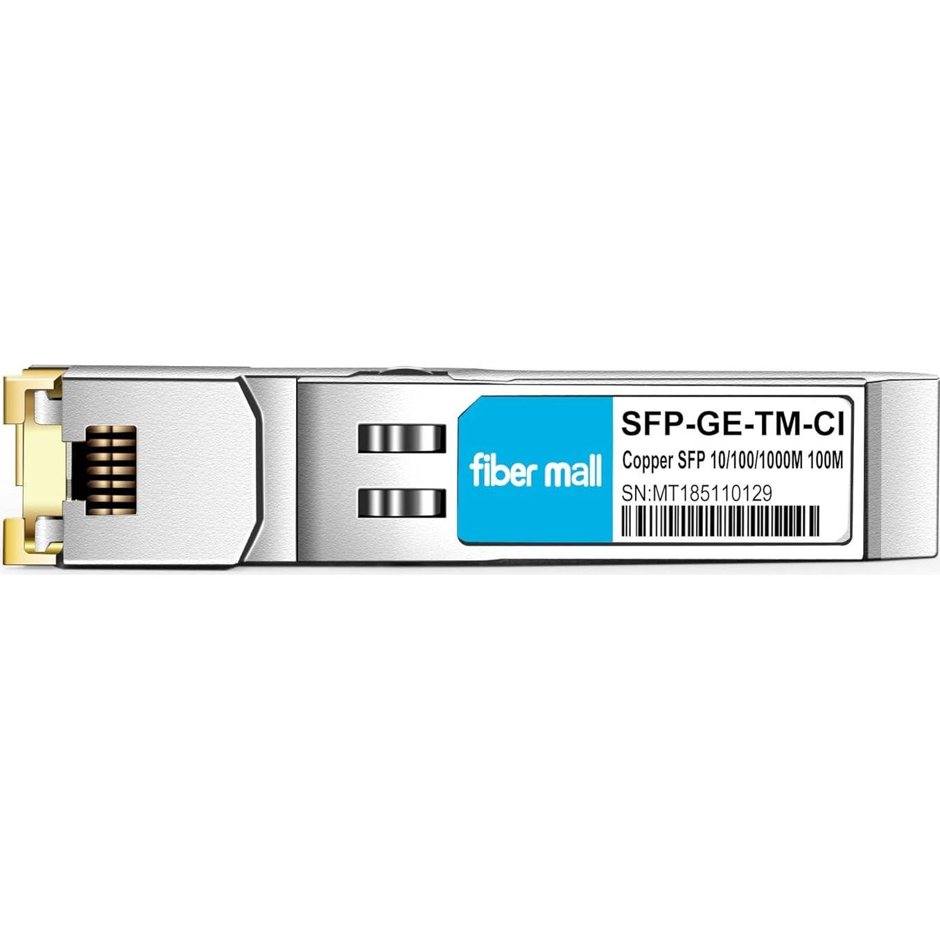 Transceptor SFP-T Fiber Mall 10/100/1000Base-T RJ45 100m