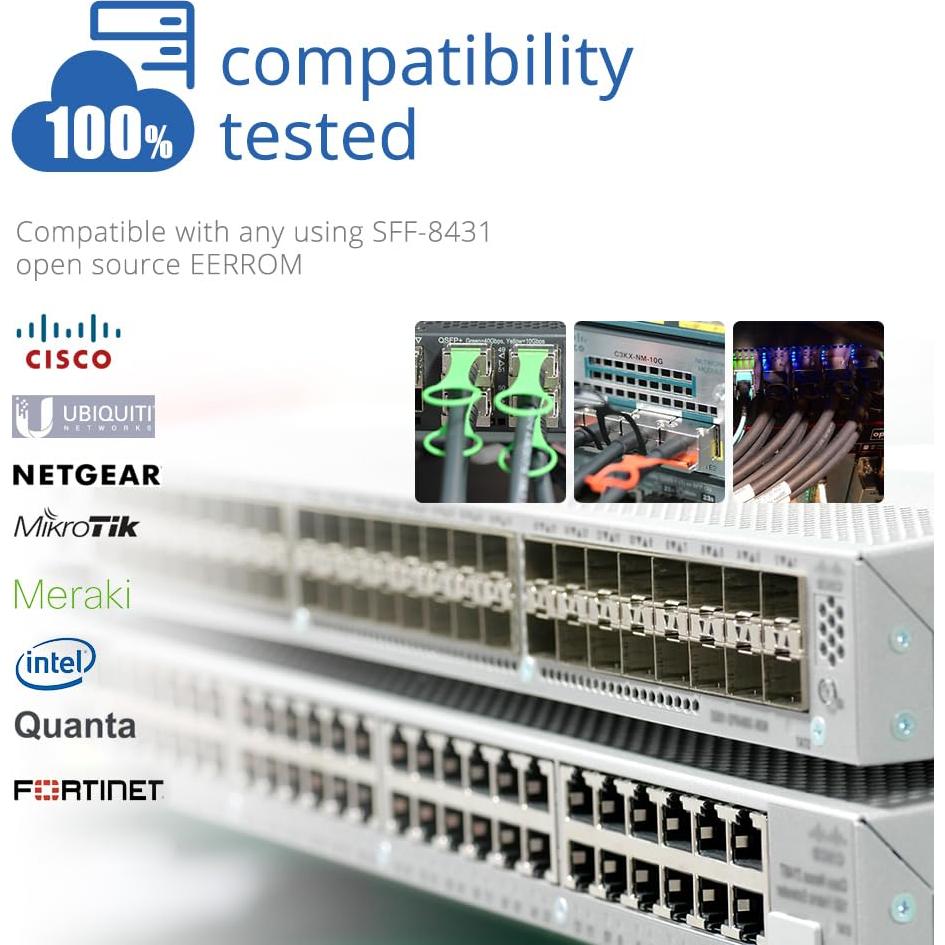 Cable DAC SFP+ 10G H!Fiber.com 1m Twinax Pasivo 10GBASE-CU