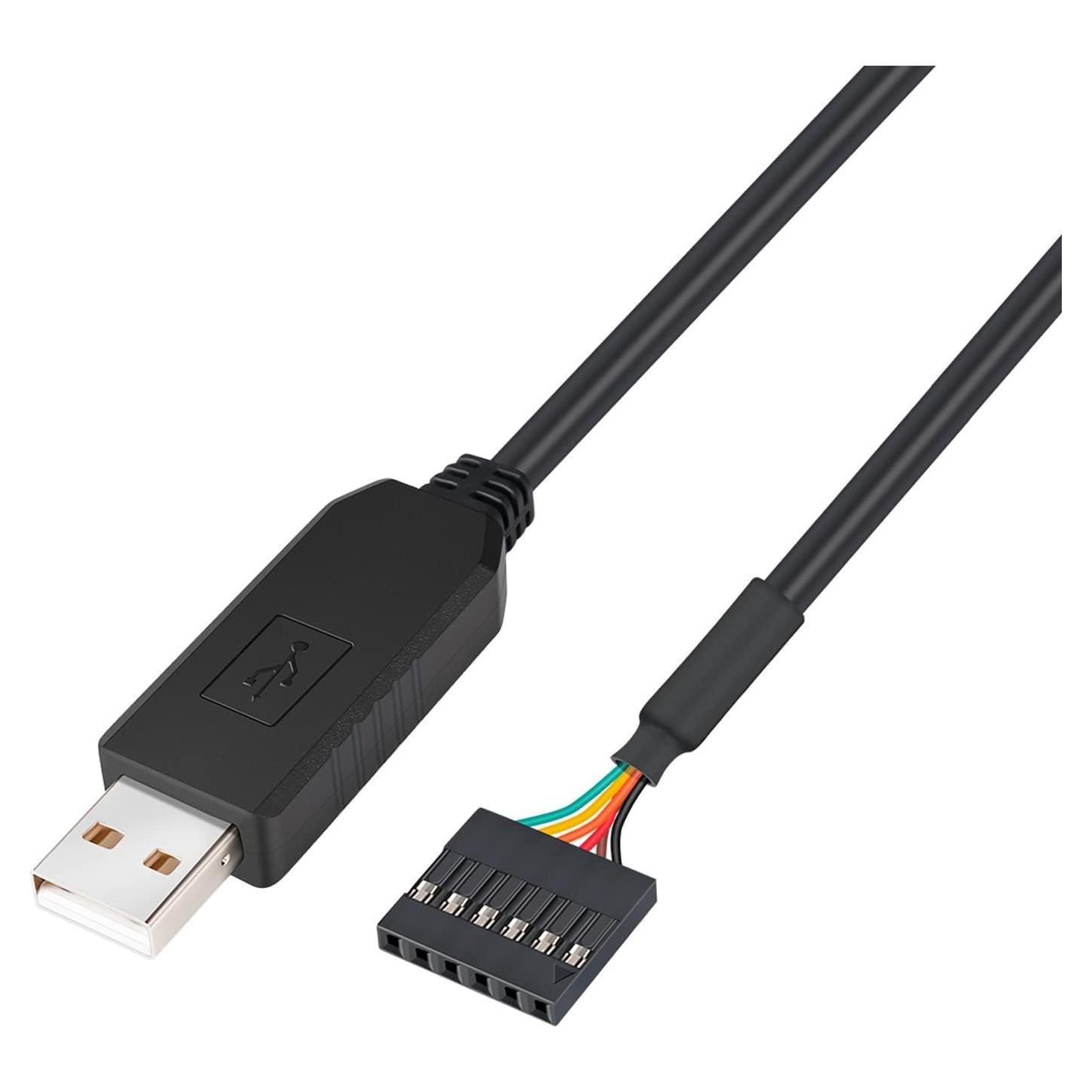 Cable Adaptador USB a TTL DTech 1.83m 5V 6 Pines FT232RL