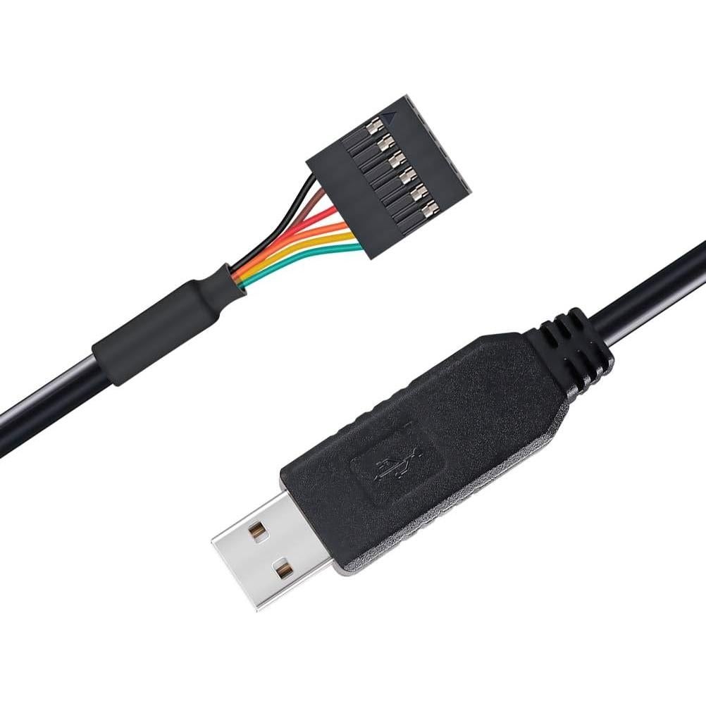 Cable Adaptador USB a TTL DTech 1.83m 5V 6 Pines FT232RL