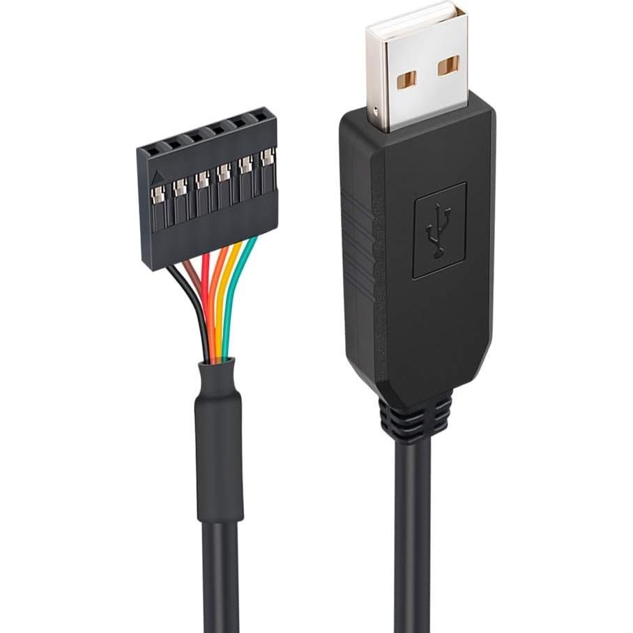 Cable Adaptador USB a TTL DTech 1.83m 5V 6 Pines FT232RL
