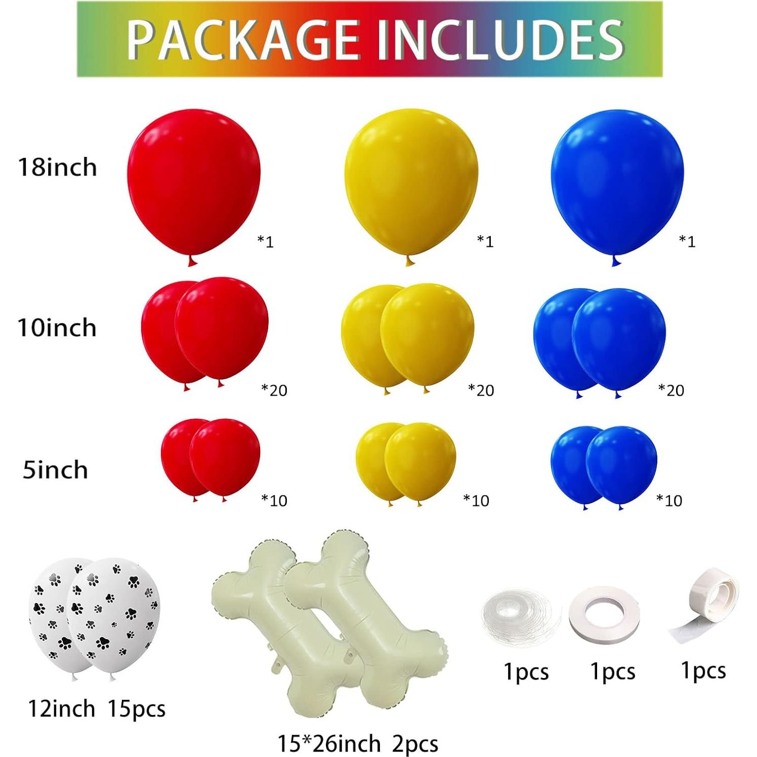 Guirnalda de Globos de Patas de Perro EASUTE 110 Piezas