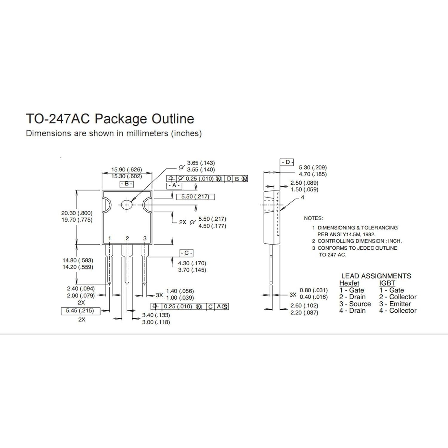 5 Transistores MOSFET IRFP250N Bridgold 30A 200V TO-247AC