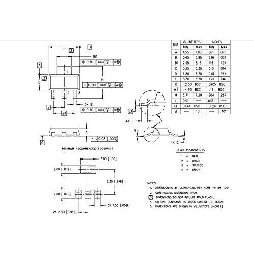 10 Transistores MOSFET N Canal LL2705 Bridgold 3.8A 55V