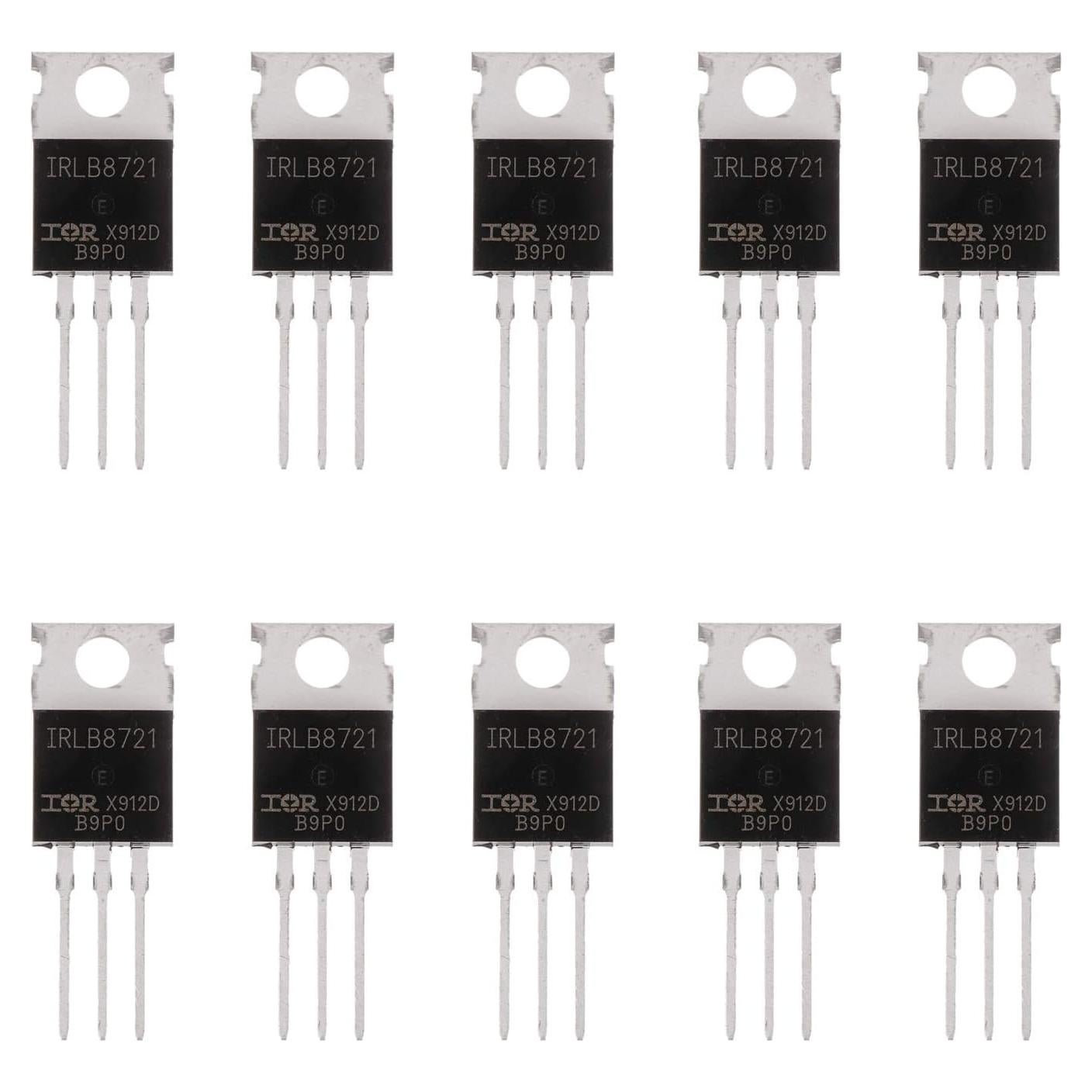 Transistor MOSFET BOJACK IRLB8721 N-Canal 30V 62A Paquete de 10