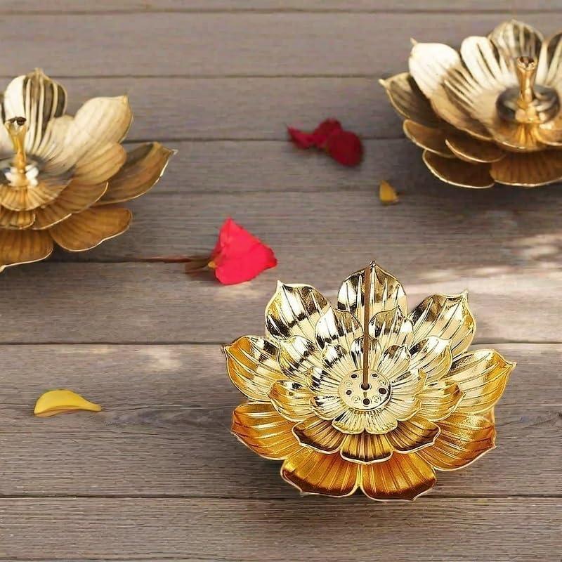 Soporte para Varitas de Incienso ZZC 001 Dorado con Recogedor