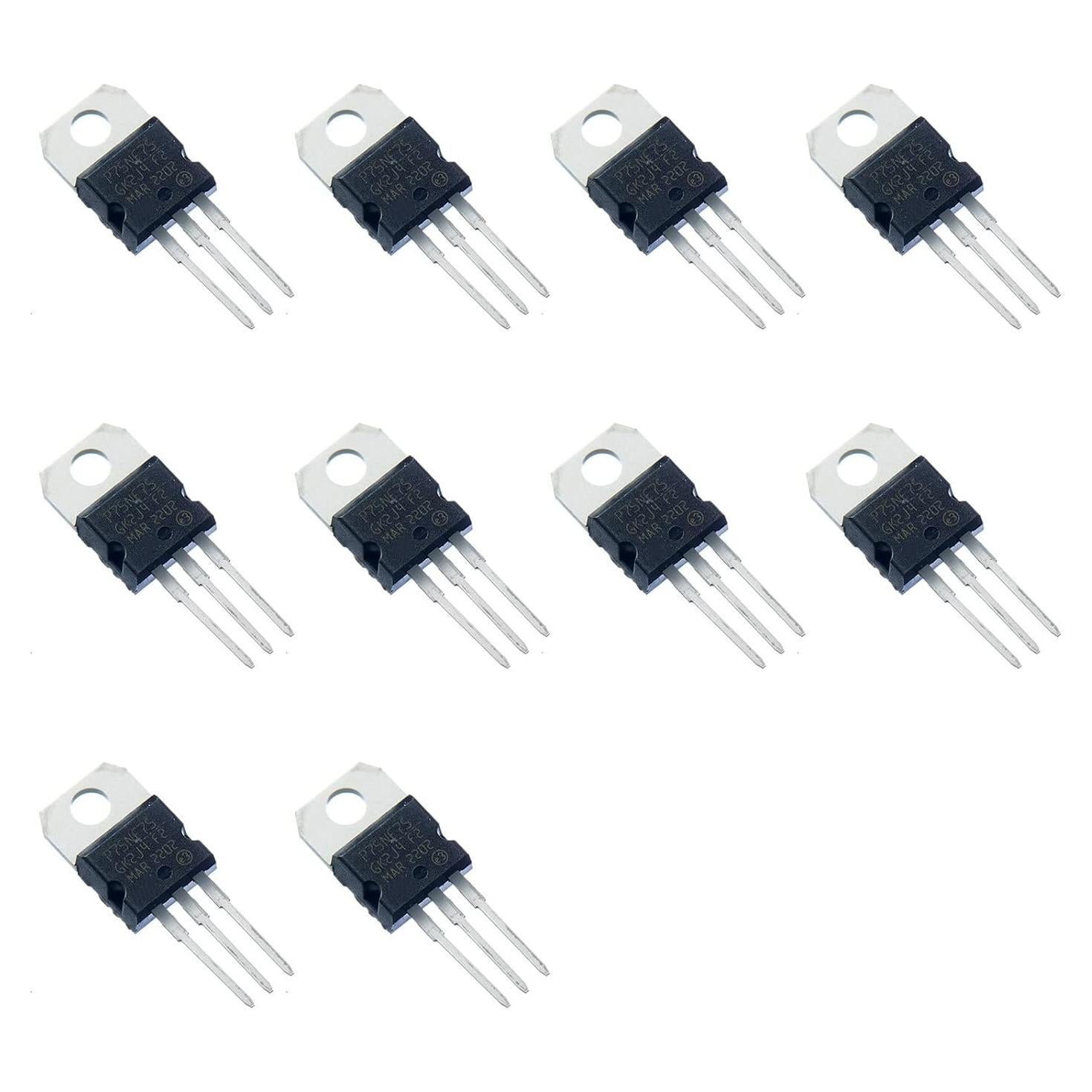 Transistor Mosfet P75NF75 THINKI 75V 80A TO-220M 10pcs