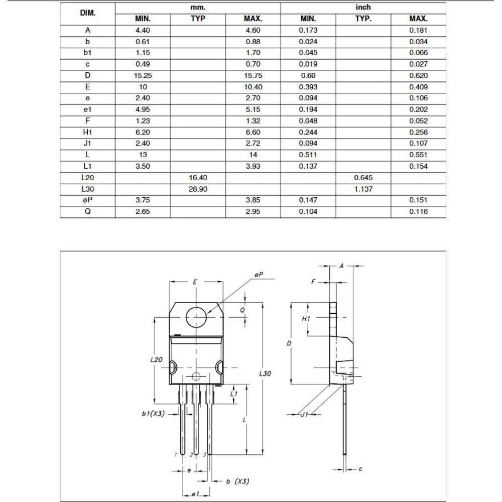 Transistor Mosfet P75NF75 THINKI 75V 80A TO-220M 10pcs