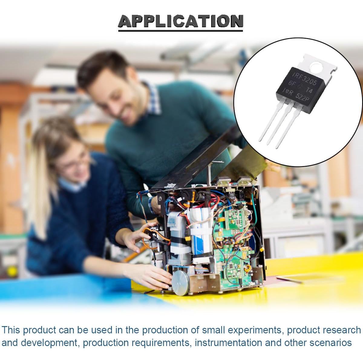 Transistor MOSFET IRF3205 N-Canal 55V 110A con Kit 20 pcs