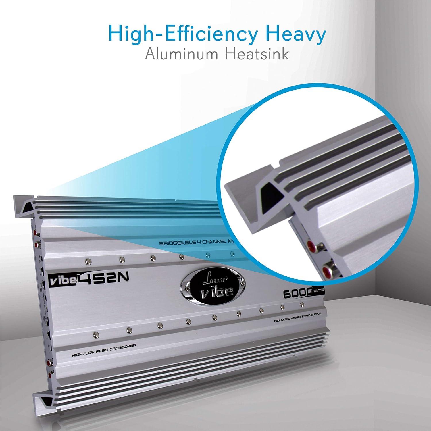 Amplificador de Car Audio Dana Trading VIBE452N.6 6000W 4 Canales