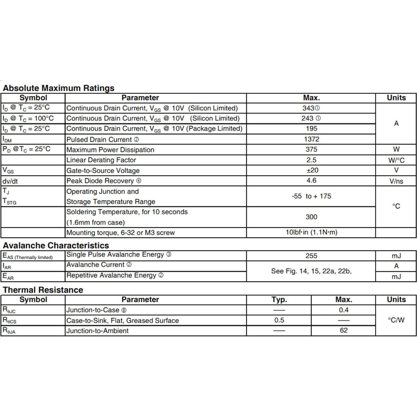 5 Transistores MOSFET N Canal IRLB3034 Bridgold 195A 40V TO-220