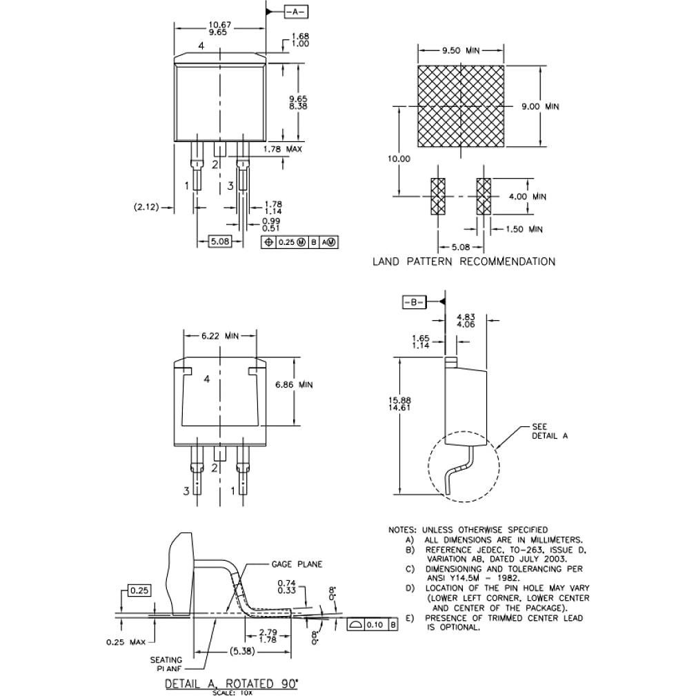 Transistor MOSFET N-Channel FDB14N30TM 300V 14A - 5 Pcs