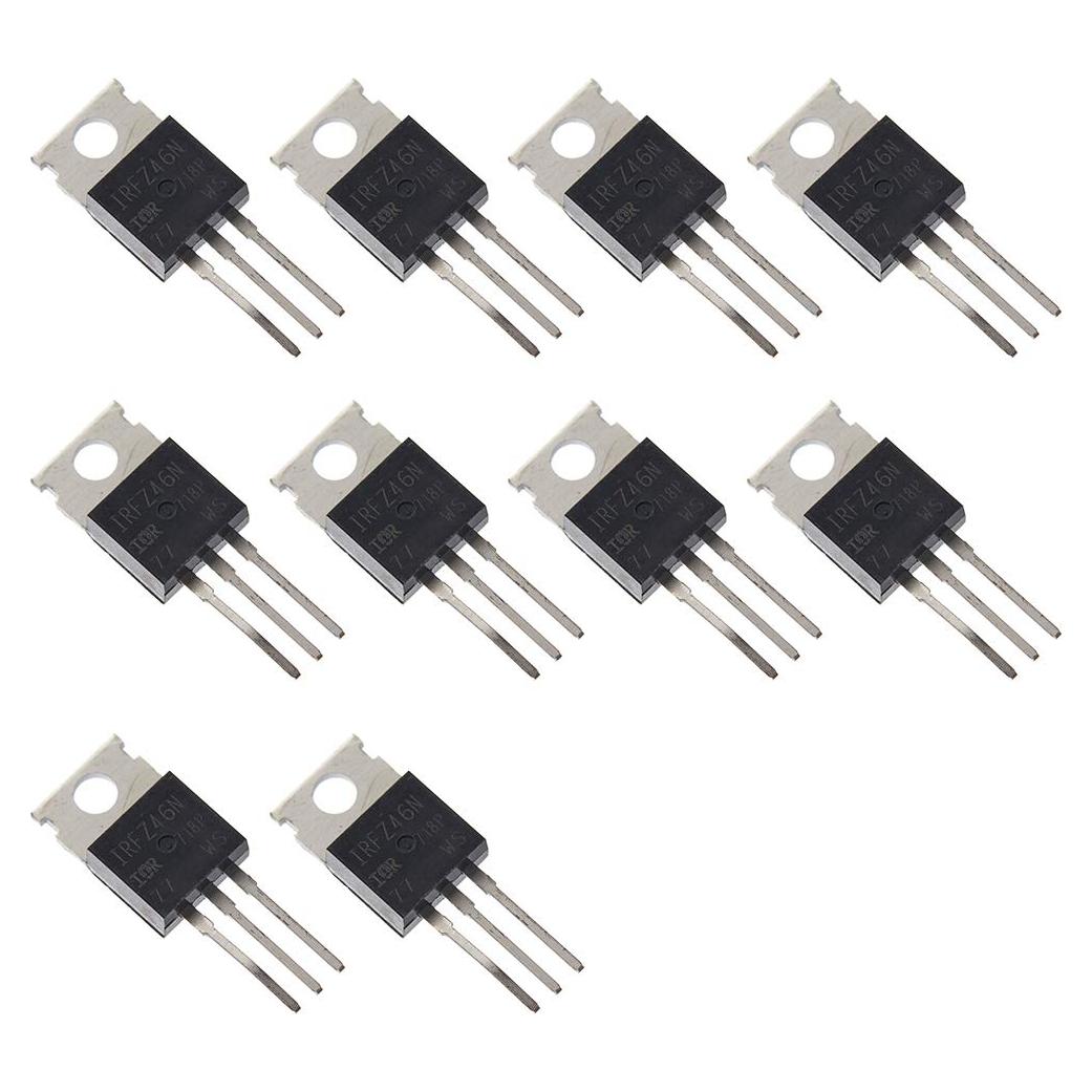 10 Transistores MOSFET IRFZ46N Bridgold 53A 55V TO-220