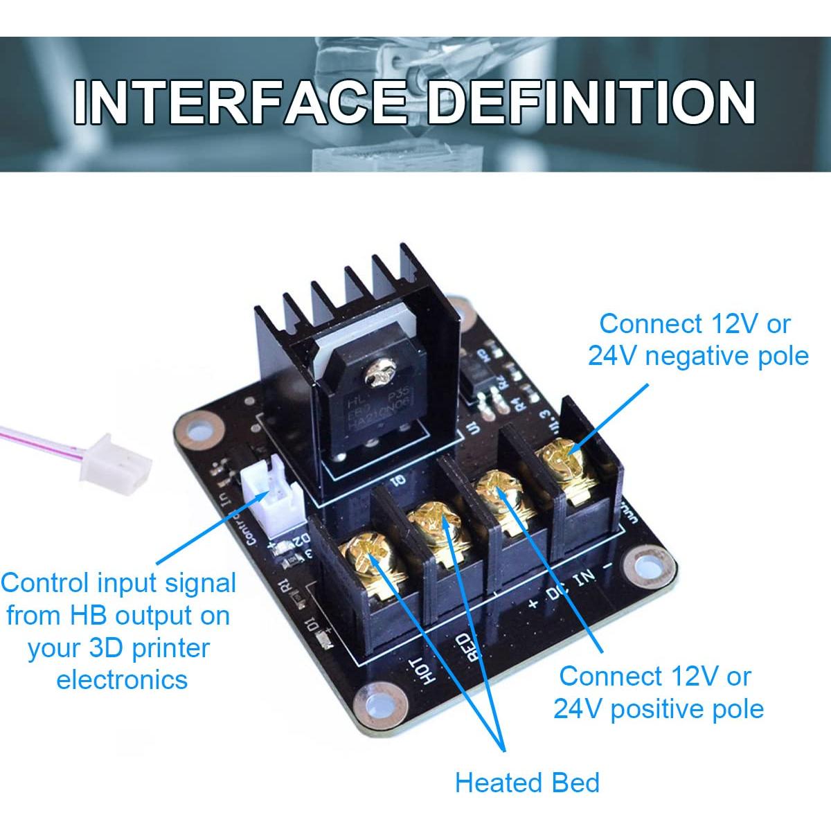 Módulo de Potencia de Cama Caliente DAOKAI 25A 2 Pcs