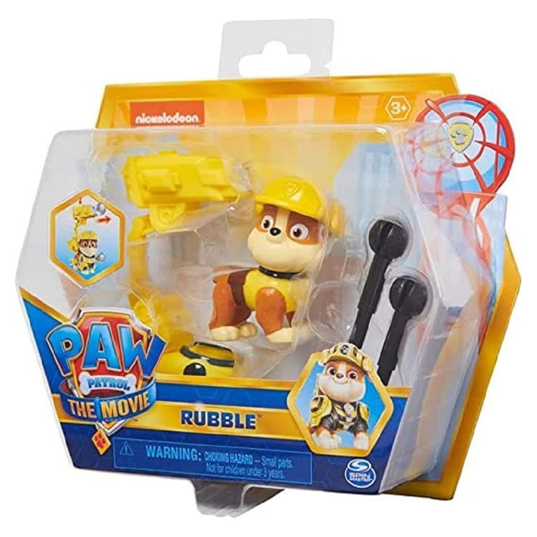Figura Rubble PAW Patrol con Mochila y Proyectiles