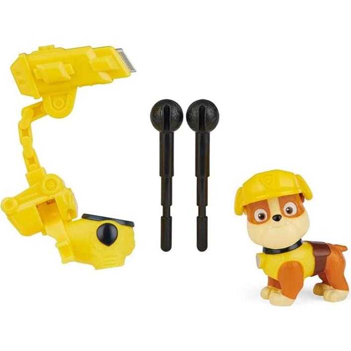 Figura Rubble PAW Patrol con Mochila y Proyectiles
