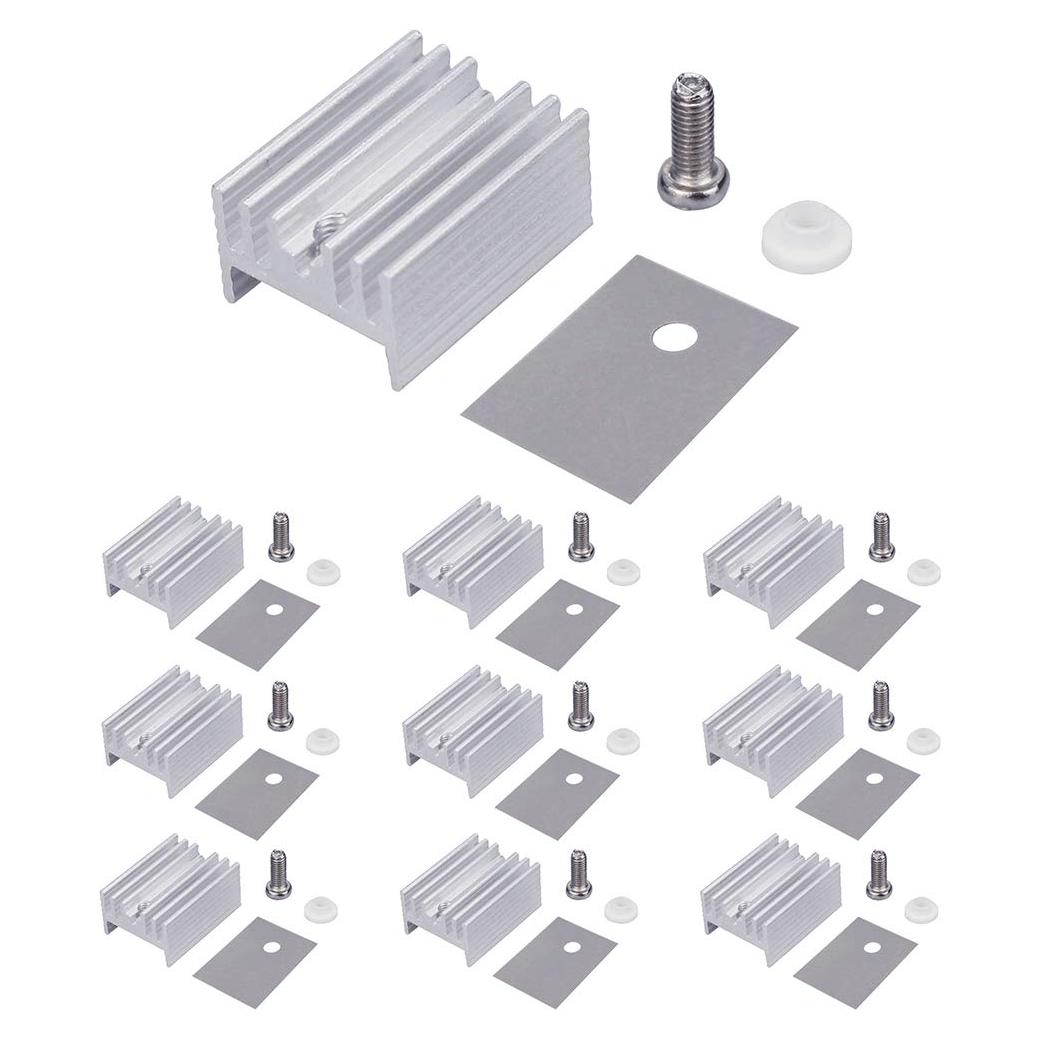 10 Disipadores de Calor Aluminio TO-220 WayinTop + Kits