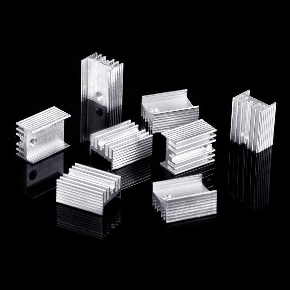 10 Disipadores de Calor Aluminio TO-220 WayinTop + Kits