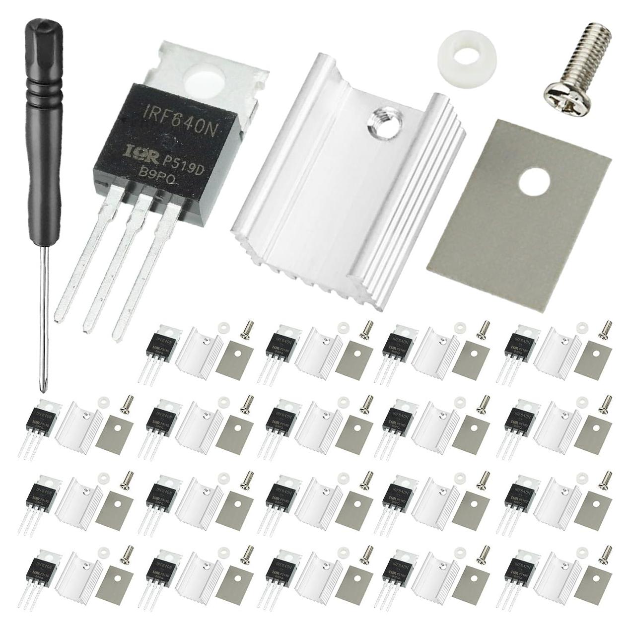 Transistor MOSFET N-Canal IRF640 18A 200V + Kit 20 pcs