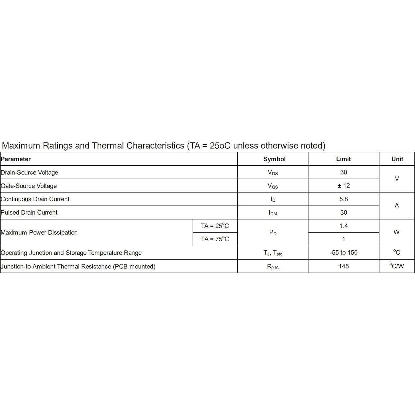 Transistor AO3400 N-Channel 100pcs 30V SOT-23 Bridgold