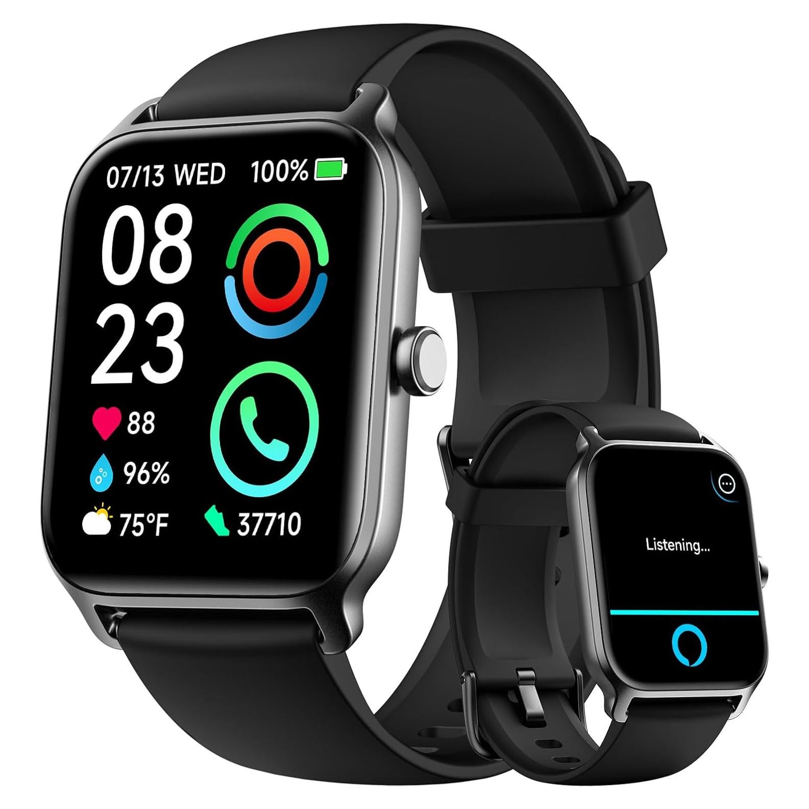 Reloj Inteligente Fitpolo Negro 1.8" Pantalla HD IP68